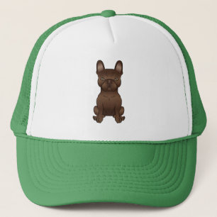 Casquette Bouledogue français au chocolat / Dessin animé de 