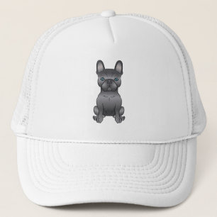 Casquette Bouledogue français bleu / Frenchie Chien de dessi