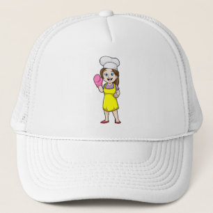 Casquette Boulon avec tablier de Cuisine et gants de four
