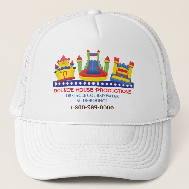 CASQUETTE BOUNCE BOUNCY HOUSE ANNIVERSAIRE FÊTE VOTRE ENTREP (Devant)