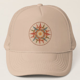 Casquette boussole, rose des vents