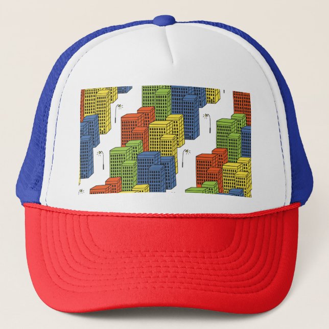 Casquette Bouteilles en verre, design Motif Abstrait. (Devant)