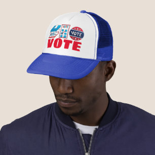 Casquette Bouton VOTE Élection Jour du vote