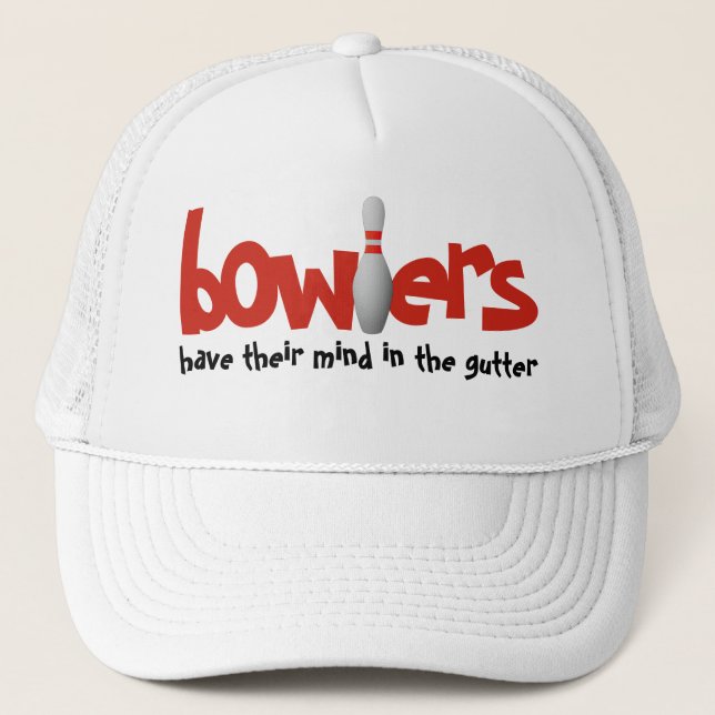 Casquette Bowlers Mind dans le Gutter Fun Bowling (Devant)