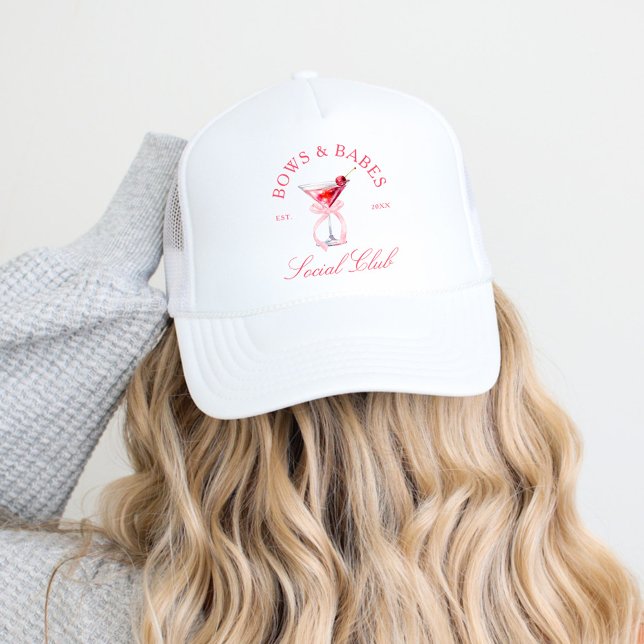 Casquette Bows & Babes Coquette Cherries Enterrement de Vie  (Créateur téléchargé)