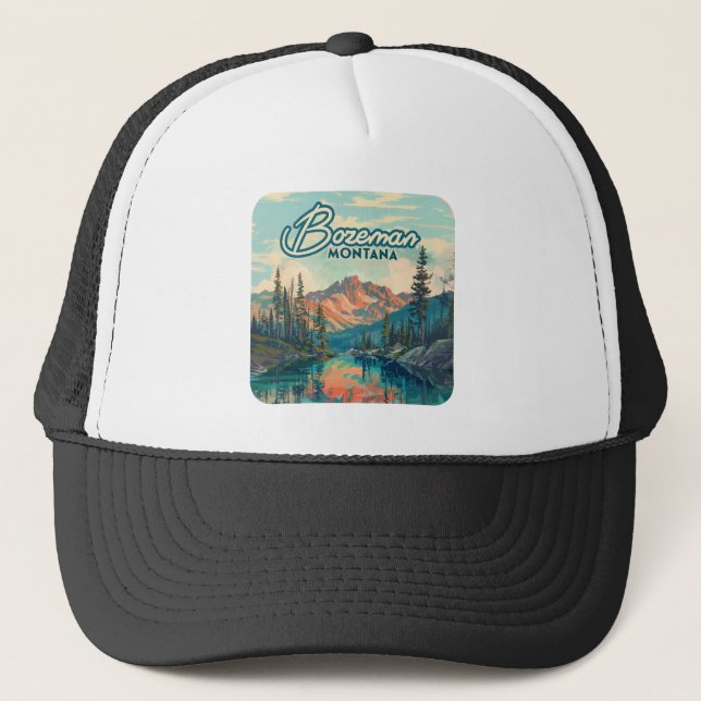 Casquette Bozeman Montana Montagnes Rocheuses Vintage (Devant)