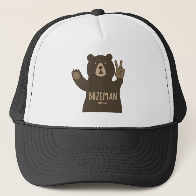 Casquette Bozeman Montana Peace Bear (Devant)