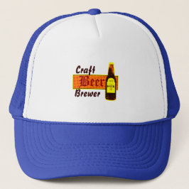 Casquette Brasseuse de bière artisanale, orange et jaune