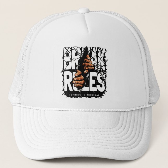 Casquette Breaking Rules Street Art Cap – Urban Rebel Style  (Devant)