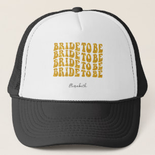 Casquette Bride pour être Gold Parties scintillant Texte ave