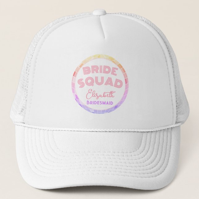 Casquette Bridesmaid de l'équipe de mariée de Disco Fever (Devant)