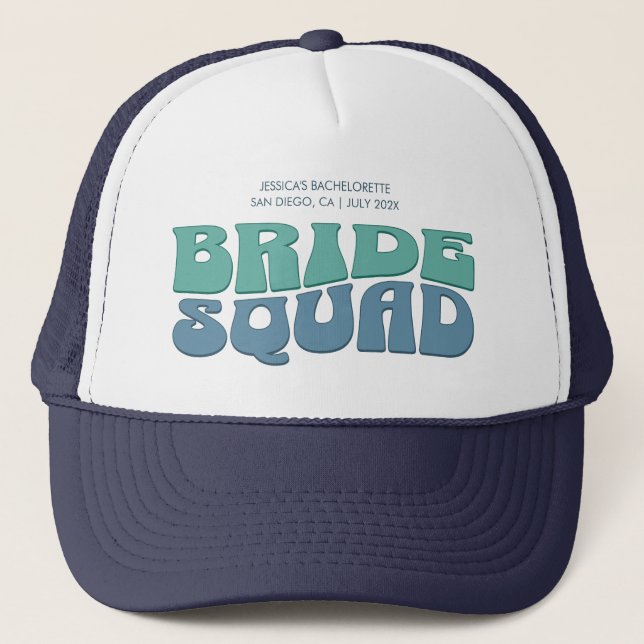 Casquette Bridesmaid de l'équipe de mariée de la Bachelorett (Devant)