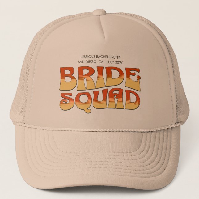 Casquette Bridesmaid de l'équipe de mariée de la Bachelorett (Devant)