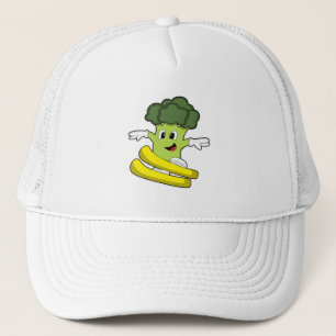 Casquette Broccoli comme skieur avec ski
