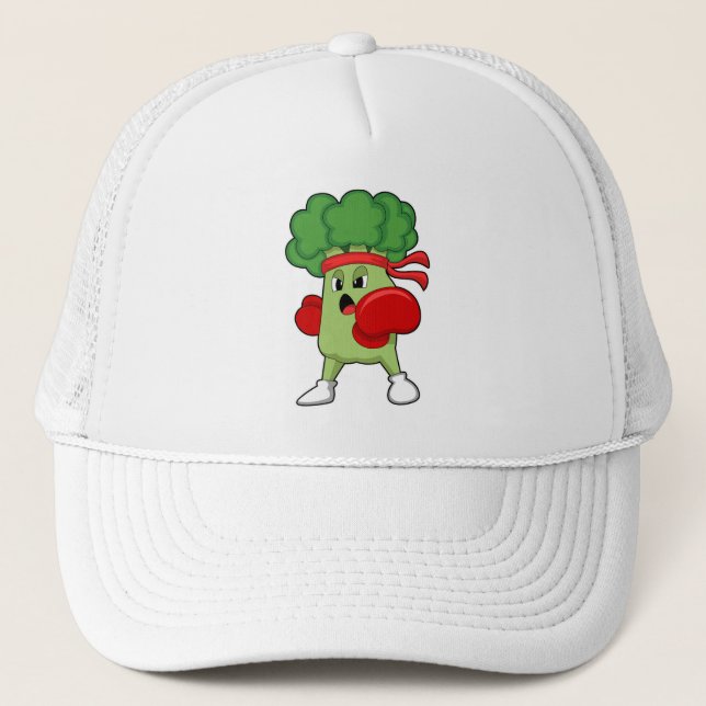 Casquette Brocoli à la boîte avec gants de boxe (Devant)