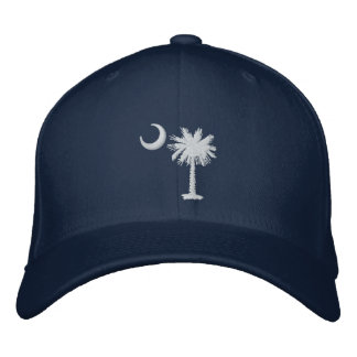 Casquette brodé blanc Palmetto Moon