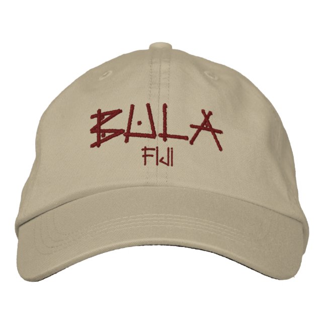 Casquette brodé de Bula Fiji (Devant)