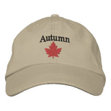 Casquette brodé de la feuille d'érable d'automne
