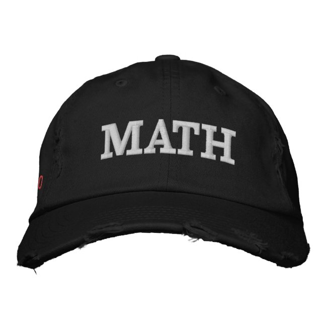 Casquette brodé de "MATHS" (Devant)