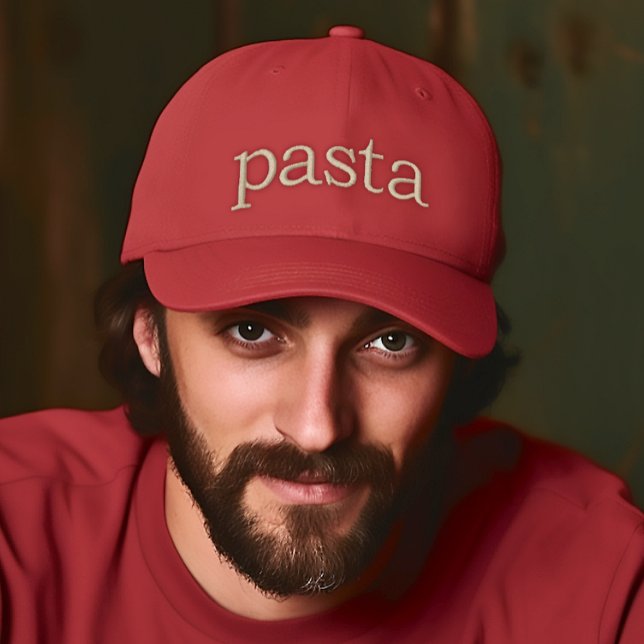 Casquette brodé de pâtes (Pasta Funny Italian Embroidered Baseball Cap)