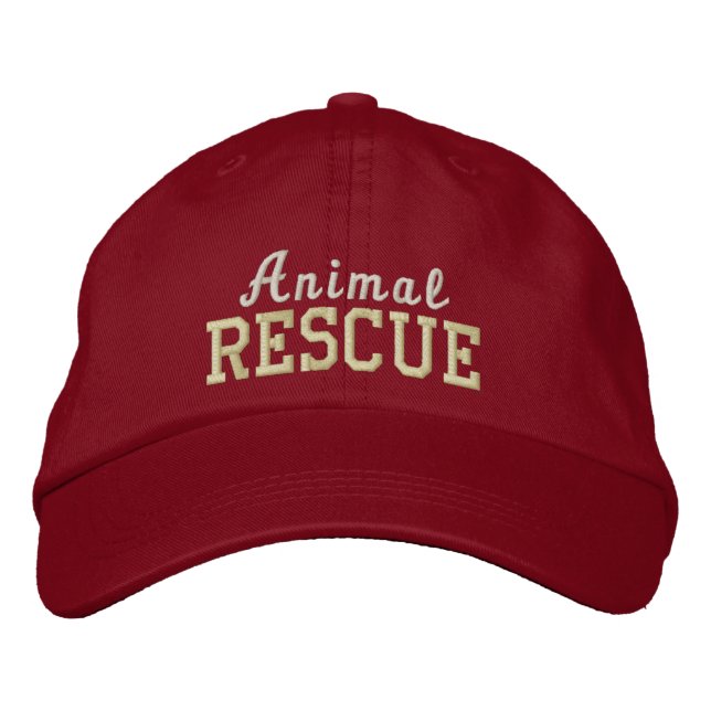 Casquette brodé de sauvetage animal (Devant)
