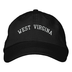 Casquette brodé de Virginie-Occidentale Pierre noi