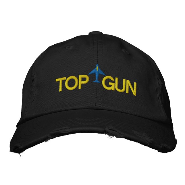 Casquette brodé du canon supérieur (Devant)