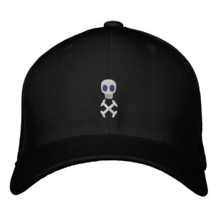 Casquette brodé du crâne et des os croisés