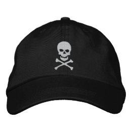 Casquette brodé du crâne et des os croisés