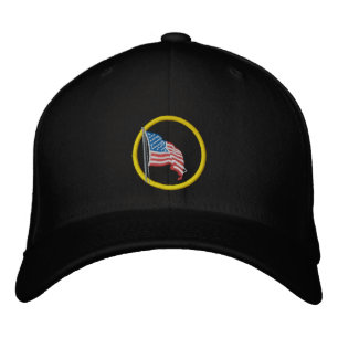 Casquette brodé du drapeau américain
