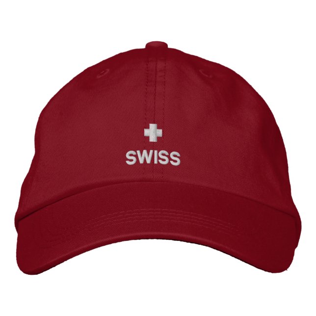 Casquette brodé du drapeau suisse (Devant)