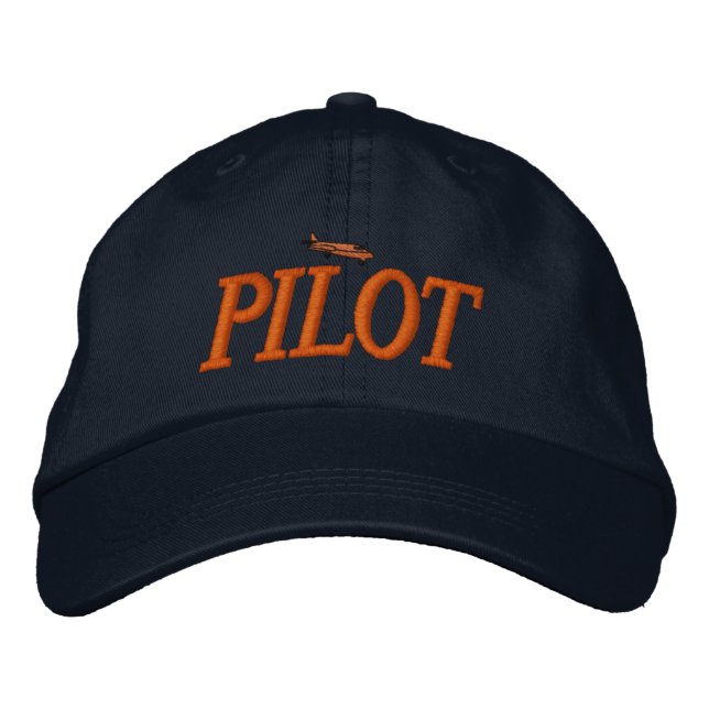 Casquette brodé du pilote d'avion (Devant)