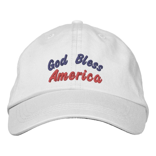 Casquette brodé personnalisé - Dieu béni l'Amériqu (Devant)