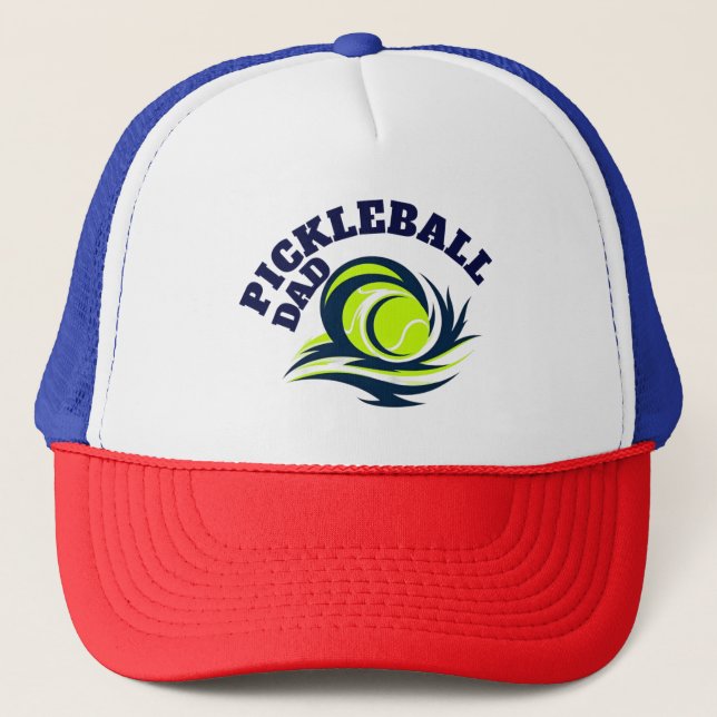 Casquette Brodé Pickleball Papa, Chapeau Baseba-Tr (Devant)
