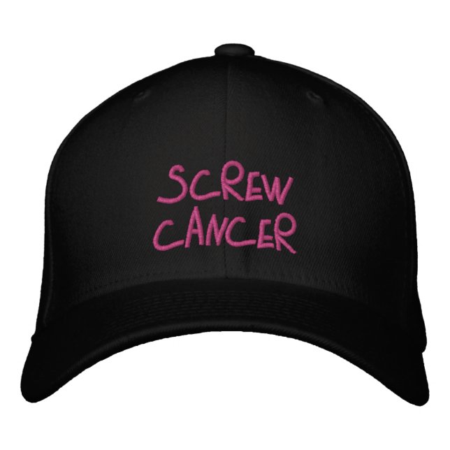 Casquette brodé pour le cancer de la vis (Devant)