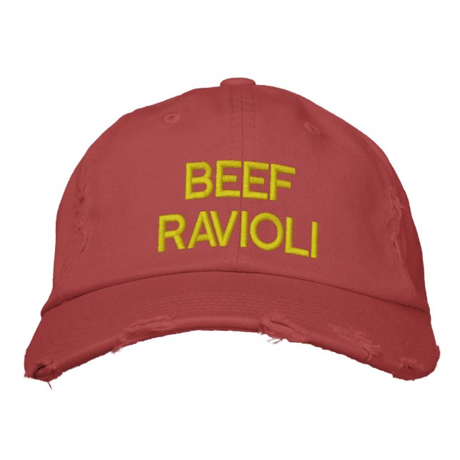 Casquette brodé Ravioli de boeuf (Devant)