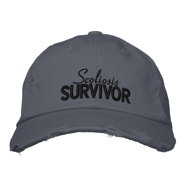 casquette brodé 'Scoliosis Survivor' (Devant)