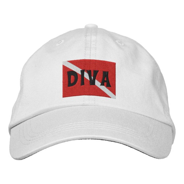 CASQUETTE brodé SCUBA Diver "SCUBA Diva" (Devant)