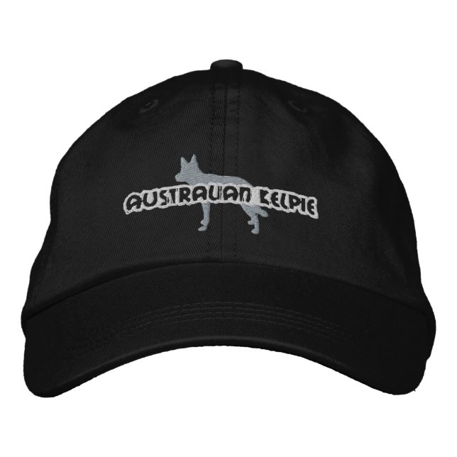 Casquette brodé Silhouette Australian Kelpie (Devant)