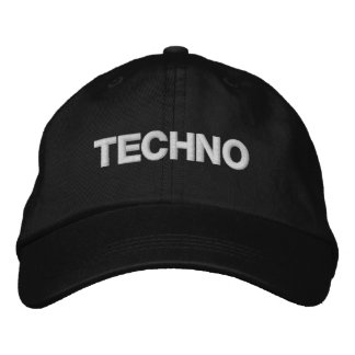 Casquette brodé Techno