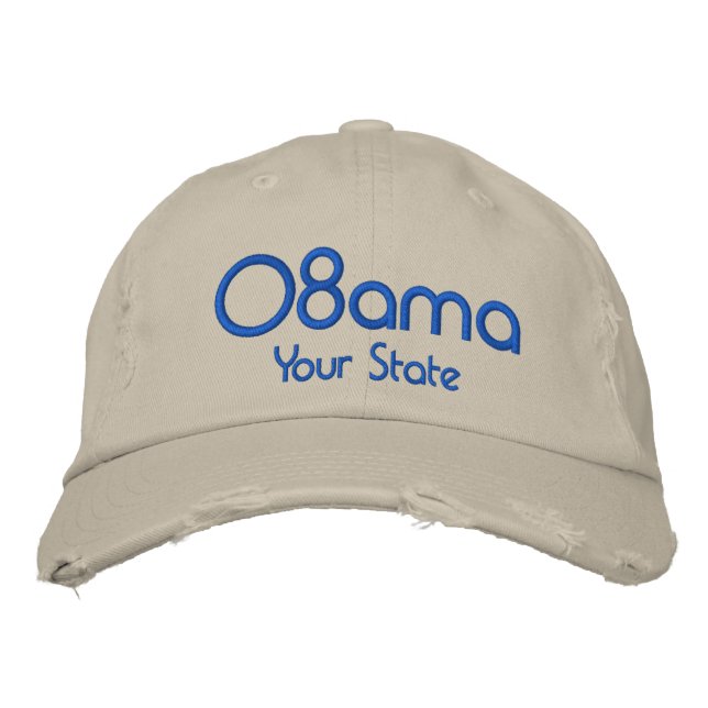 Casquette Brodée 08ama, personnalisable votre État (Devant)