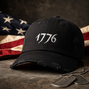 Casquette Brodée 1776 Brodé Américain