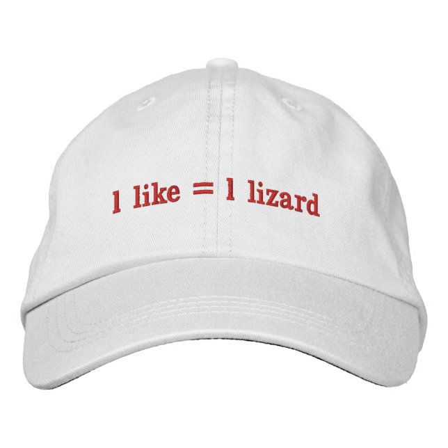 Casquette Brodée 1 équivalent = 1 lézard (Devant)
