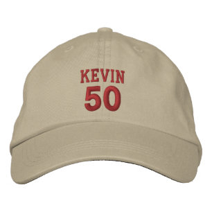 Casquette Brodée 50 Anniversaire Nom personnalisé RED Broidery V01C