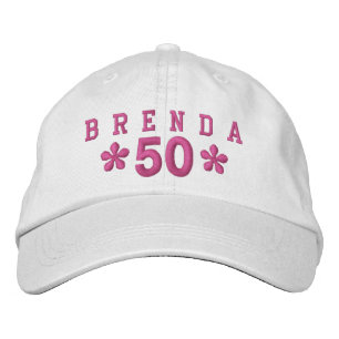 Casquette Brodée 50e Anniversaire Personnalisé PINK Broderie H50C