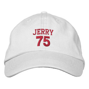Casquette Brodée 75 Anniversaire Nom personnalisé Broderie rouge V1