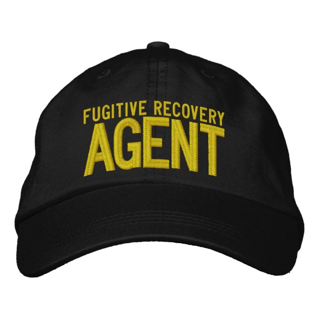 CASQUETTE BRODÉE AGENT DE RÉCUPÉRATION FUGITIVE (Devant)