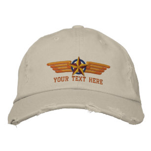 Casquette Brodée Ailes de pilote d'insigne d'étoile personnalisée
