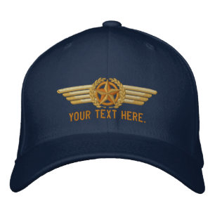 Casquette Brodée Ailes pilotes des Star Laurels de l'aviation perso