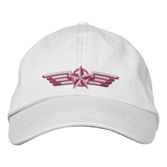 Casquette Brodée Ailes pilotes d'insigne d'étoile brodées (Devant)